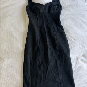 DVF Little Black Dress with Corset Detail; size 0